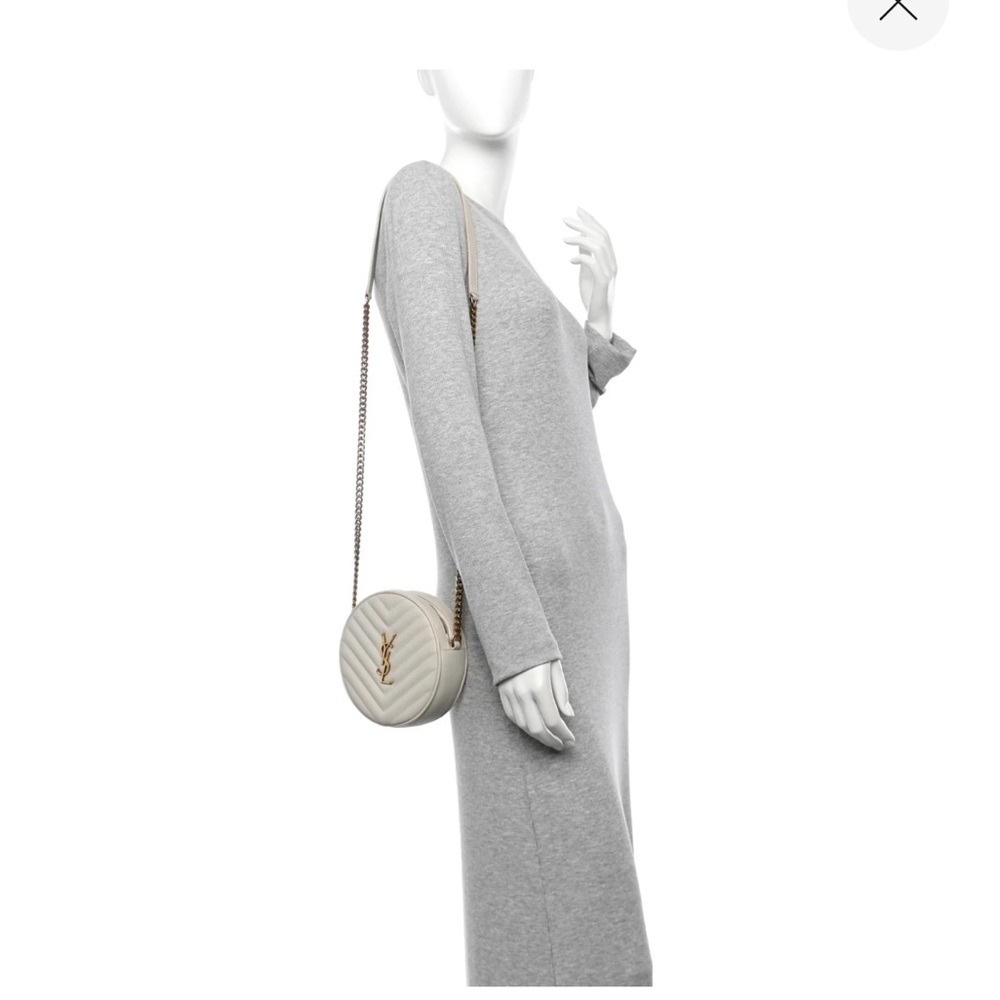 Saint Laurent Ivory Quilted Crossbody Bag - Picture 3 of 10
